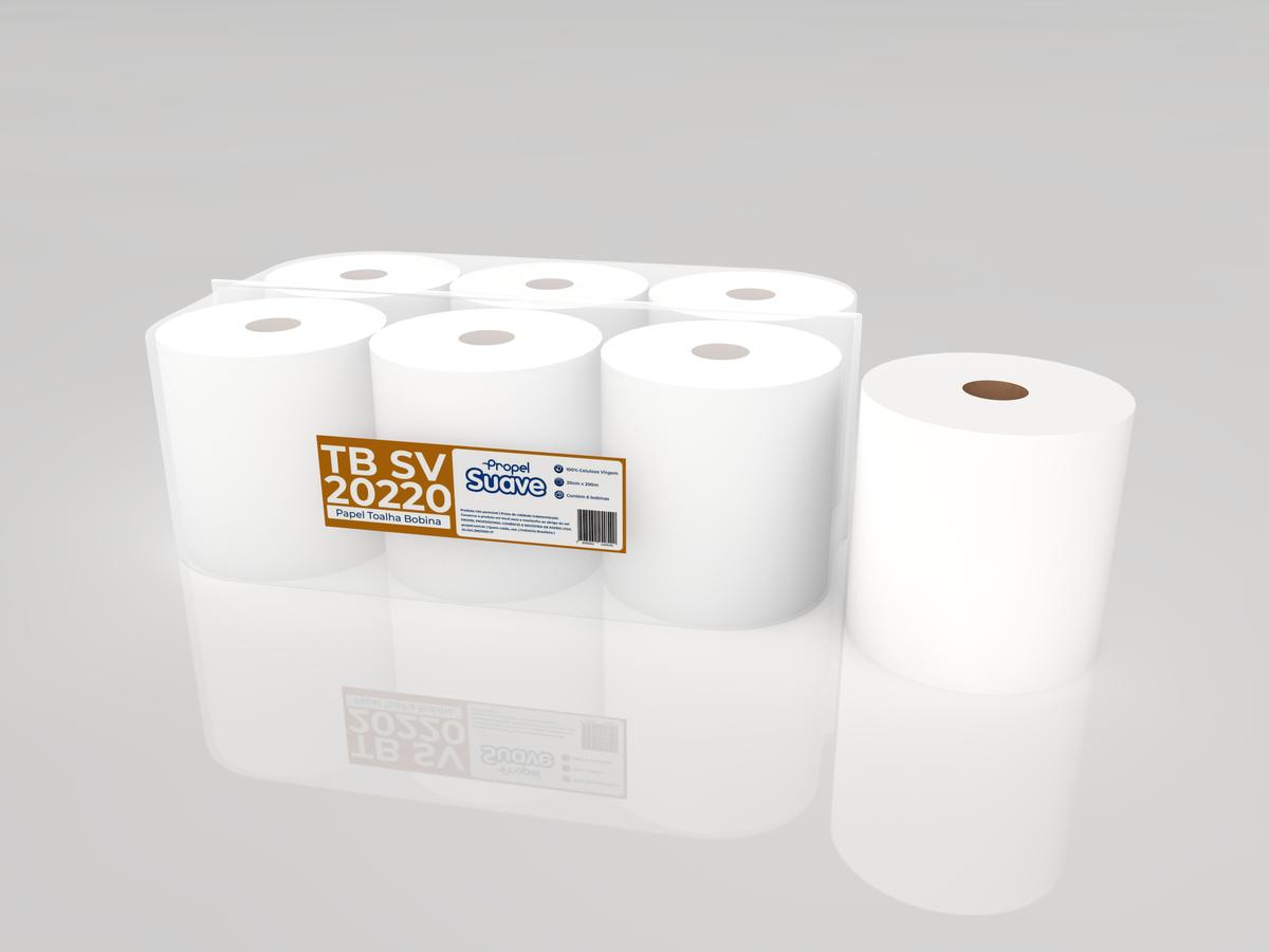 Papel Toalha Bobina Folha Simples