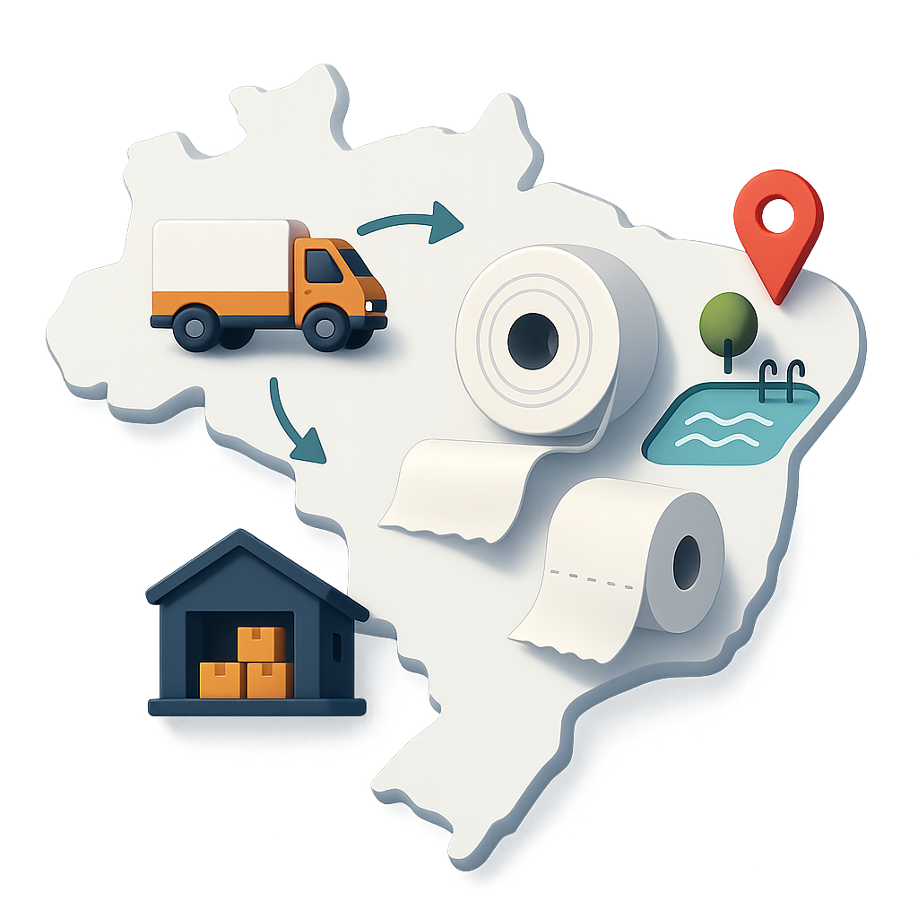 Mapa logístico do Brasil